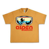 Peanut Butter aspen colorado ski mountain skiing retro vacation Urban Heavy Tee - artisFamous