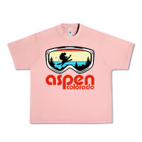 Salmon aspen colorado ski mountain skiing retro vacation Urban Heavy Tee - artisFamous