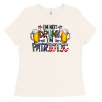 Bone I'm Not Drunk I'm Patriotic Ladies Tee - CowhideDigitalArt