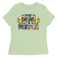 Matcha I'm Not Drunk I'm Patriotic Ladies Tee - CowhideDigitalArt