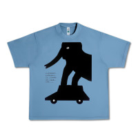 Pebble Blue Elephant Black To Stand On Your Car Urban Heavy Tee - artisFamous