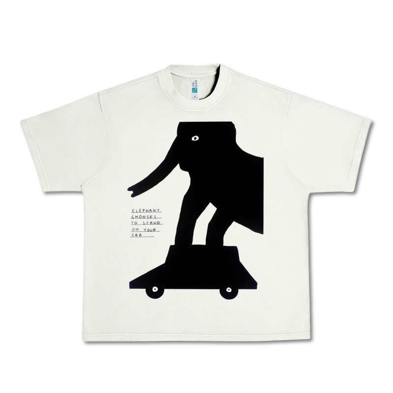 Elephant Black To Stand On Your Car Urban Heavy Tee by artisFamous | Teevron