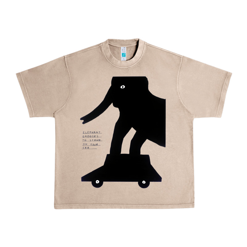 Elephant Black To Stand On Your Car Urban Heavy Tee by artisFamous | Teevron