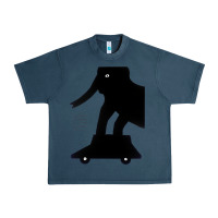 Midnight Navy Elephant Black To Stand On Your Car Urban Heavy Tee - artisFamous