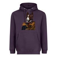 Plum Pet Portraits, Custom Pet Portraits, Renaissance Pet Portraits, Heavyweight Hoodie - RanaPortraitStore