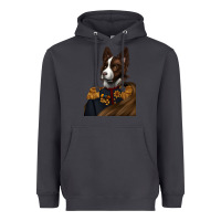 Smoke Pet Portraits, Custom Pet Portraits, Renaissance Pet Portraits, Heavyweight Hoodie - RanaPortraitStore