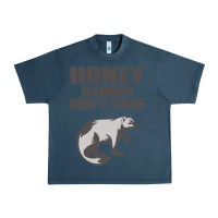 Midnight Navy honey badger dont care Urban Heavy Tee - artisFamous