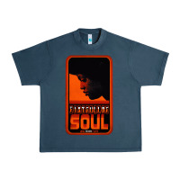 Midnight Navy Fist Full Of Soul Long Record Player Urban Heavy Tee - artisFamous