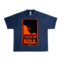 Navy Fist Full Of Soul Long Record Player Urban Heavy Tee - artisFamous