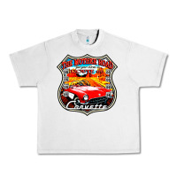 Lunar Rock CLASSIC CARS ROUTE 66 Urban Heavy Tee - artisFamous