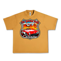 Peanut Butter CLASSIC CARS ROUTE 66 Urban Heavy Tee - artisFamous