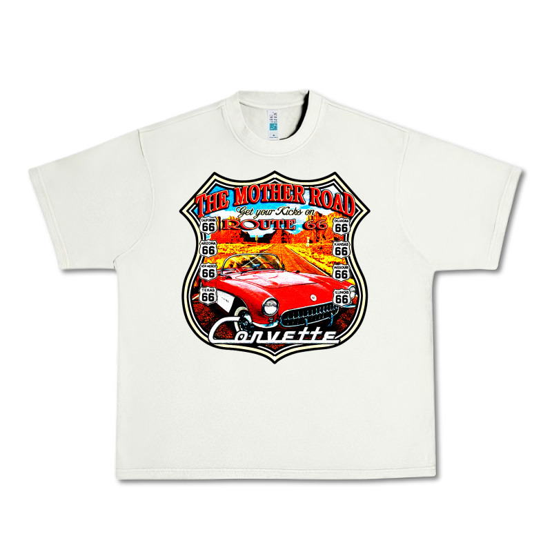 Classic Cars Route 66 Urban Heavy Tee by artisFamous | Teevron