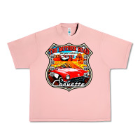 Salmon CLASSIC CARS ROUTE 66 Urban Heavy Tee - artisFamous