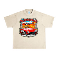 Sandshell CLASSIC CARS ROUTE 66 Urban Heavy Tee - artisFamous
