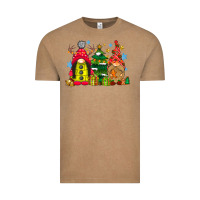 Vintage Coffee gnome Christmas Vintage Tee - CowhideDigitalArt