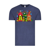 Vintage Denim gnome Christmas Vintage Tee - CowhideDigitalArt