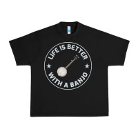 Black Banjo Bluegrass Music Traditional Musician Funny Gift Urban Heavy Tee - artisFamous