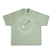 Oil Green Banjo Bluegrass Music Traditional Musician Funny Gift Urban Heavy Tee - artisFamous