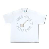 White Banjo Bluegrass Music Traditional Musician Funny Gift Urban Heavy Tee - artisFamous
