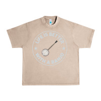 French Oak Banjo Bluegrass Music Traditional Musician Funny Gift Urban Heavy Tee - artisFamous