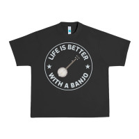 Pigment Black Banjo Bluegrass Music Traditional Musician Funny Gift Urban Heavy Tee - artisFamous