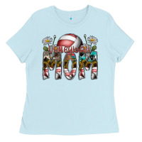 Baby Blue volleyball mom Ladies Tee - SublimationCraftShop