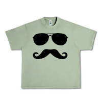 Oil Green moustache and sunglasses Urban Heavy Tee - artisFamous