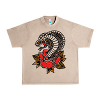 French Oak the king cobra snake and rose Urban Heavy Tee - artisFamous