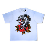 Grape Ice the king cobra snake and rose Urban Heavy Tee - artisFamous