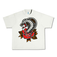 Pistachio the king cobra snake and rose Urban Heavy Tee - artisFamous