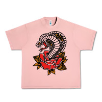 Salmon the king cobra snake and rose Urban Heavy Tee - artisFamous