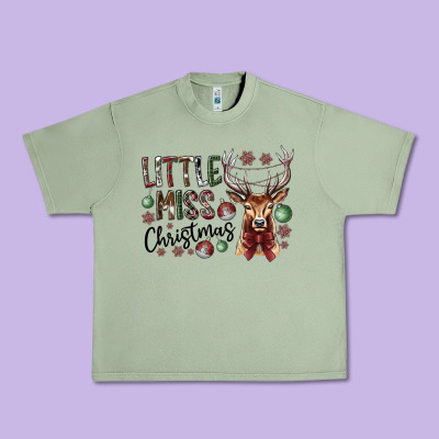 Little Miss Christmas Urban Heavy Tee Designed By Cowhidedigitalart