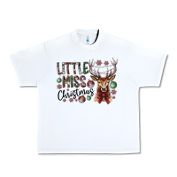 White little miss christmas Urban Heavy Tee - CowhideDigitalArt