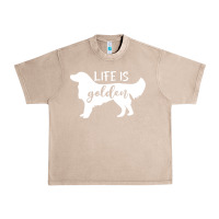 French Oak golden retriever - life is golden white Urban Heavy Tee - artisFamous