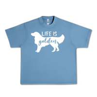Pebble Blue golden retriever - life is golden white Urban Heavy Tee - artisFamous