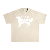 Sandshell golden retriever - life is golden white Urban Heavy Tee - artisFamous