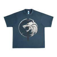 Midnight Navy Witcher Wolf Urban Heavy Tee - artisFamous