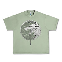 Oil Green Witcher Wolf Urban Heavy Tee - artisFamous