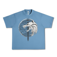 Pebble Blue Witcher Wolf Urban Heavy Tee - artisFamous