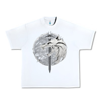 White Witcher Wolf Urban Heavy Tee - artisFamous