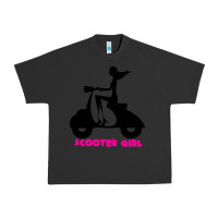 Pigment Black scooter girl Urban Heavy Tee - artisFamous