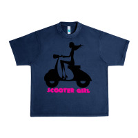Navy scooter girl Urban Heavy Tee - artisFamous