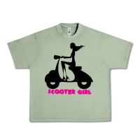 Oil Green scooter girl Urban Heavy Tee - artisFamous