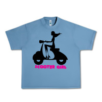 Pebble Blue scooter girl Urban Heavy Tee - artisFamous