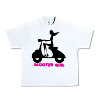 White scooter girl Urban Heavy Tee - artisFamous