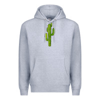Heather Grey cactus Premium Hoodie - BarkalooDesign