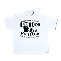 White mordor fun run Urban Heavy Tee - artisFamous