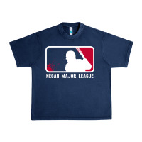 Navy negan major league Urban Heavy Tee - artisFamous