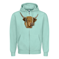 Highland Cow Zipper Hoodie | Teevron