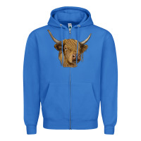 True Royal highland cow Zipper Hoodie - RanaPortraitStore